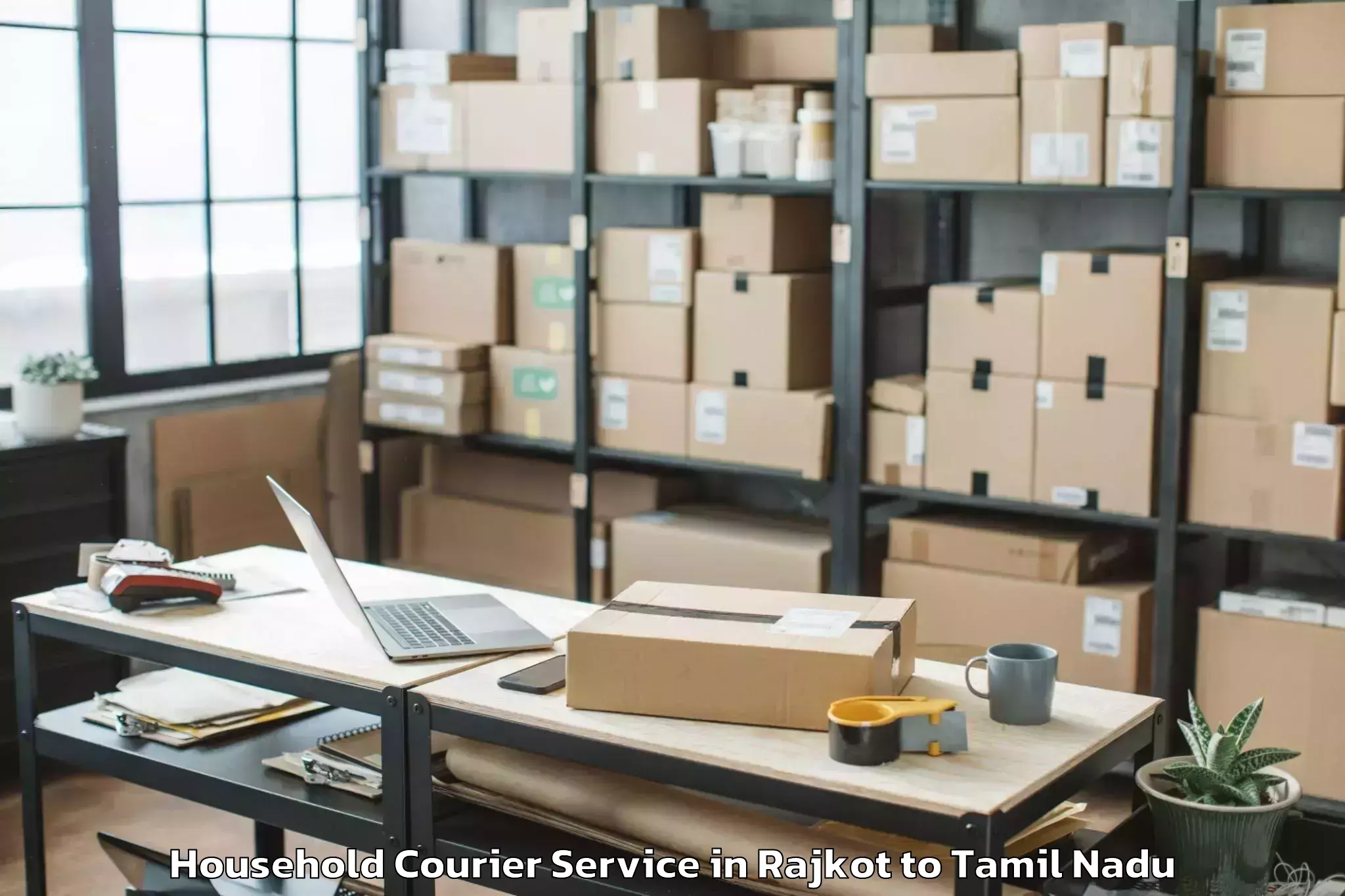 Trusted Rajkot to Cholapuram Household Courier